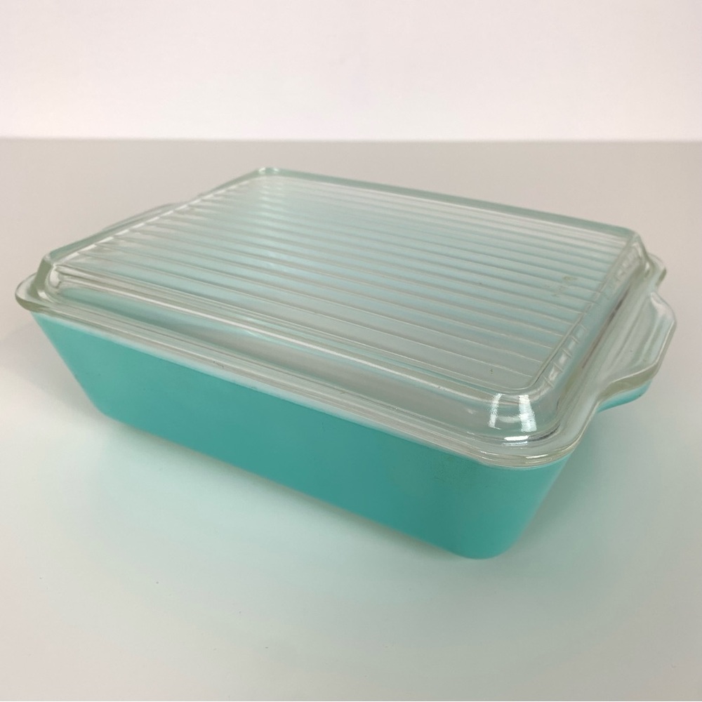 Pyrex Fridgie Robin's Egg Blue Teal Turquoise Lid Lidded 503 1.5 Qt Vtg Read